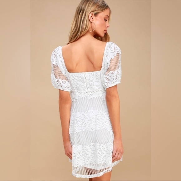 Free People Be your baby white lace mini dress - Picture 5 of 10